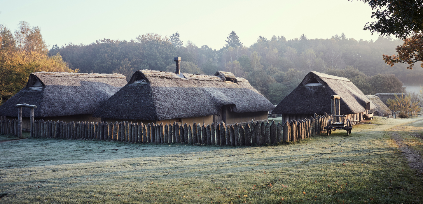 Huse i Vingsted Jernalder med morgenrim