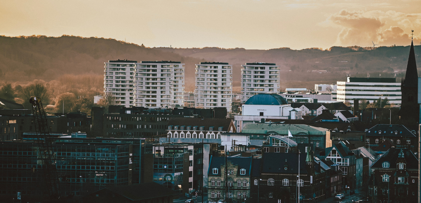 View over Vejle city