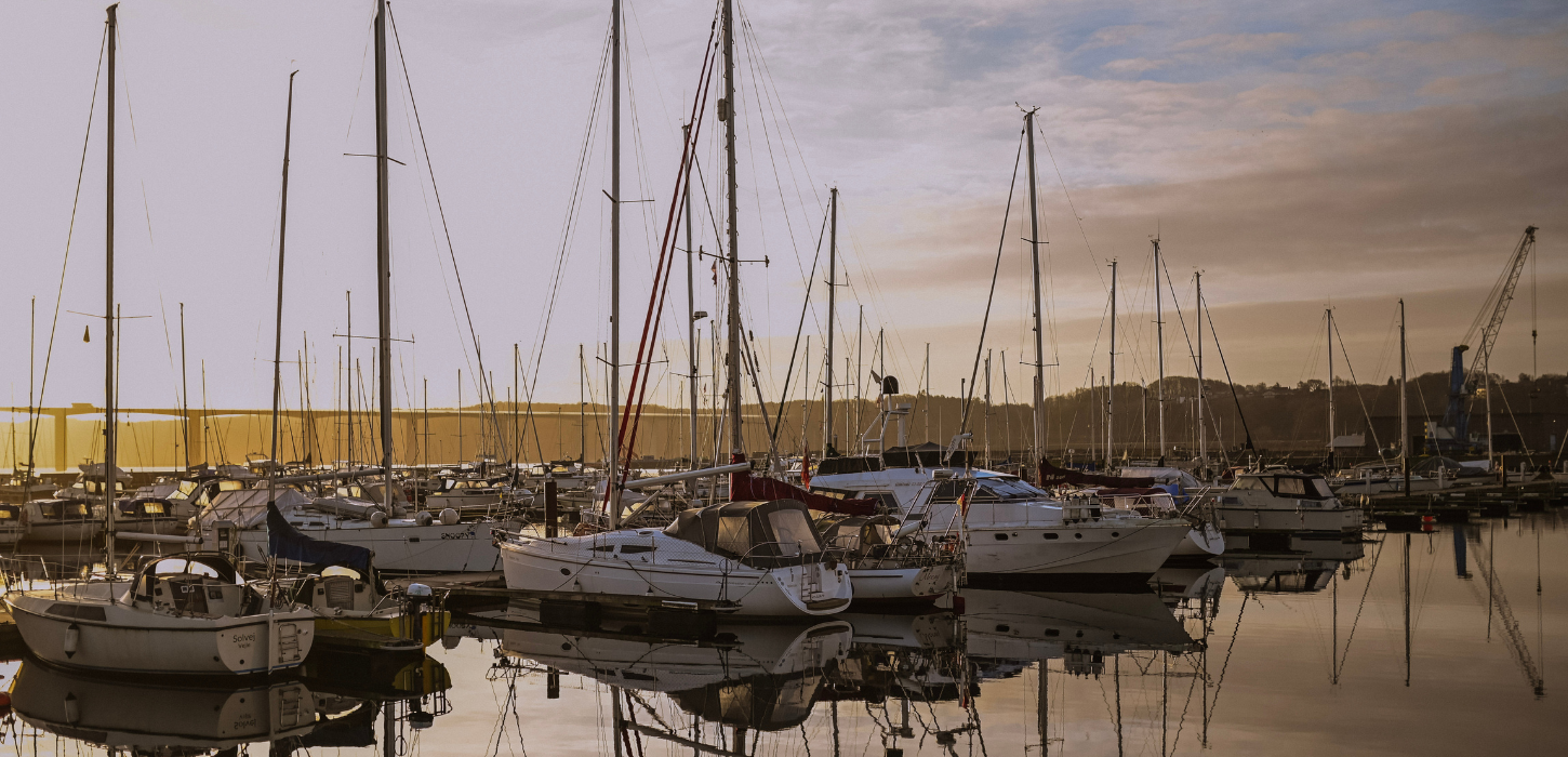 Solopgang ved Vejle Lystbådehavn