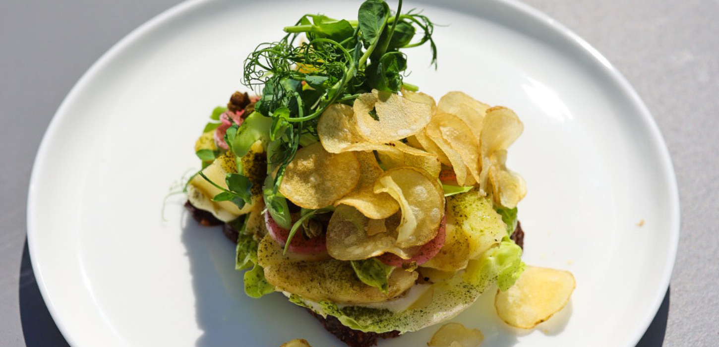 Smørrebrød på Restaurant Remouladen ved Vejle Havn