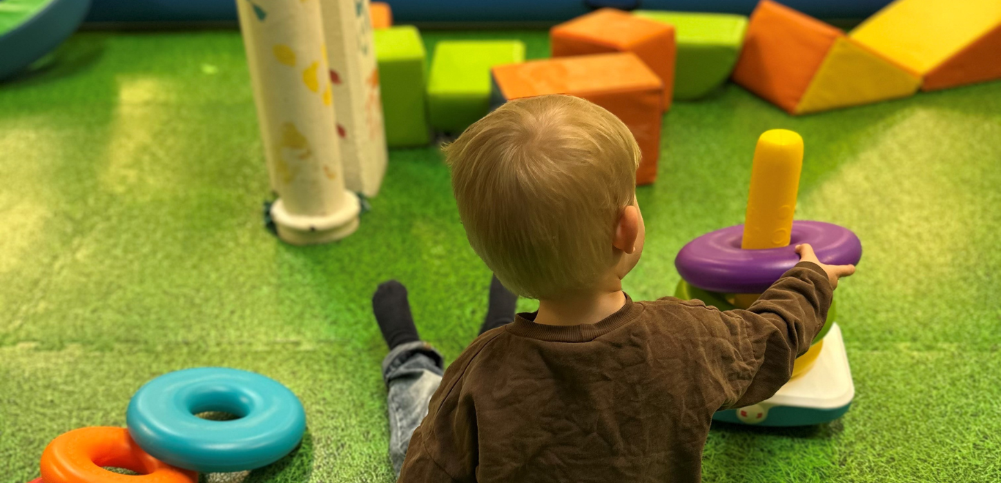 Child in an indoor play area